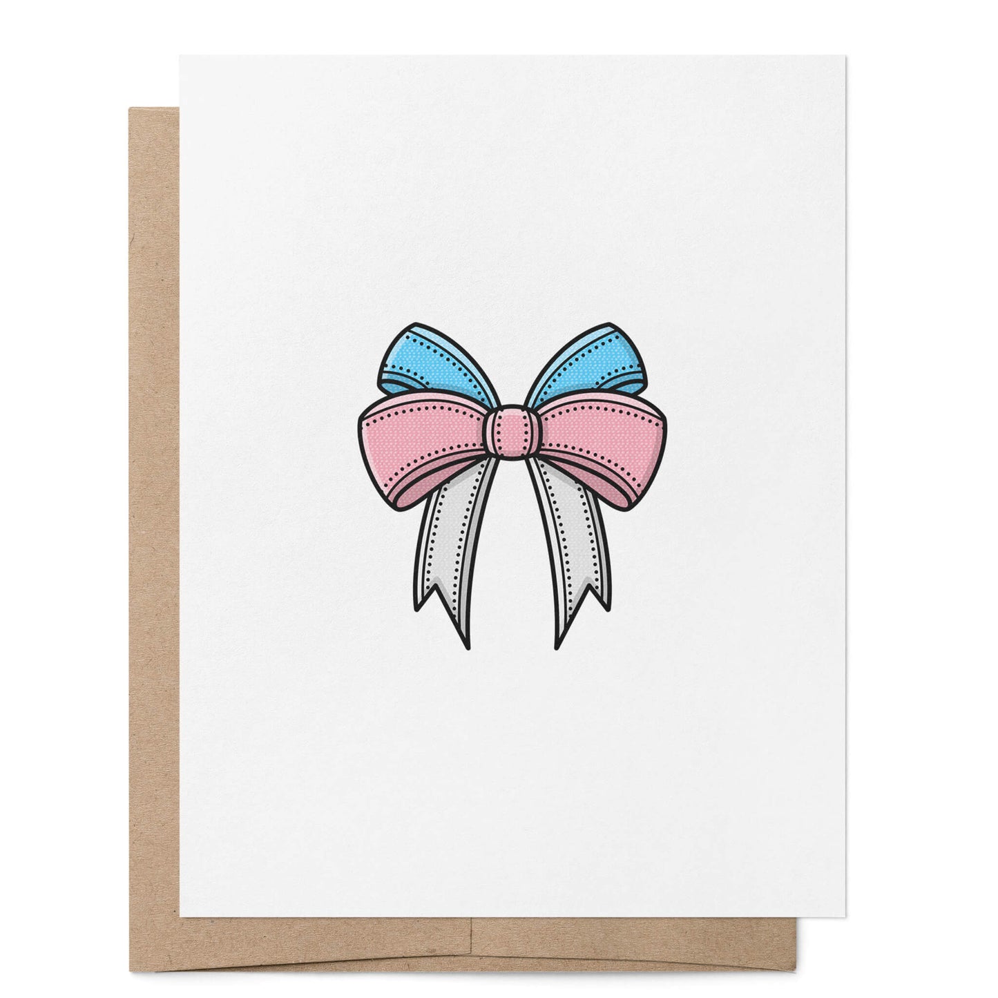 Blank Transgender Bow Card