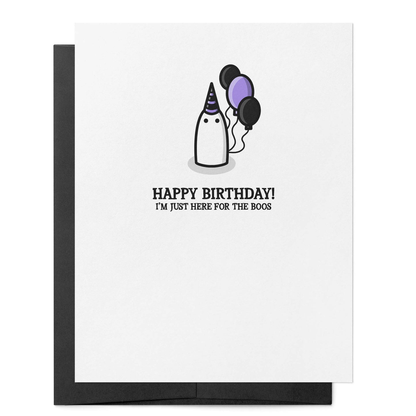 Happy Birthday I'm Just Here for the Boos Card