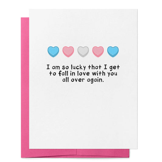 I am So Lucky to Fall in Love With You Again Card