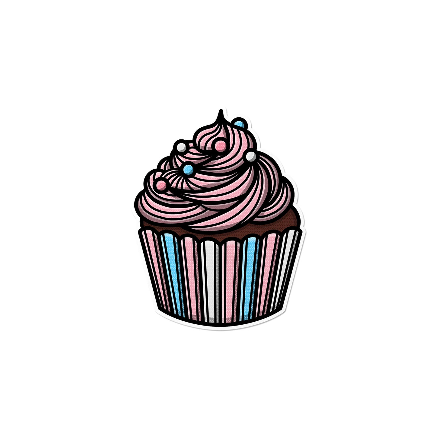 Transgender Cupcake Sticker