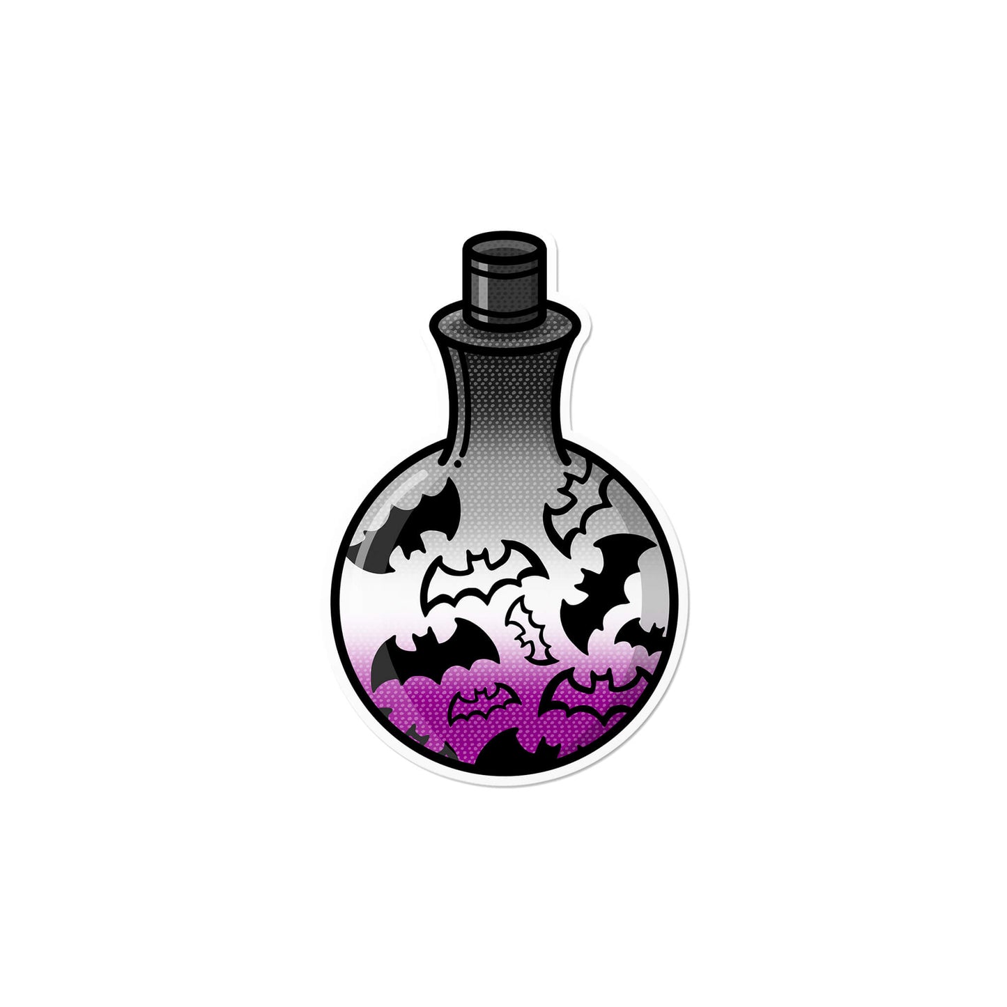 Asexual Bat Potion Sticker