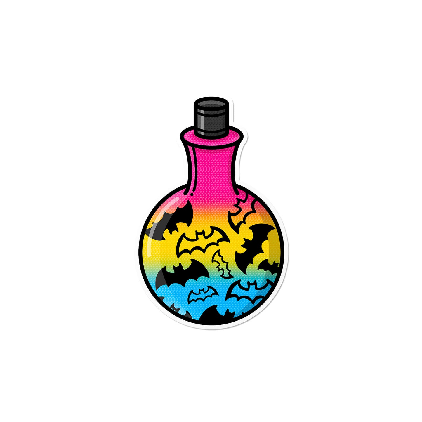 Pansexual Bat Potion Sticker