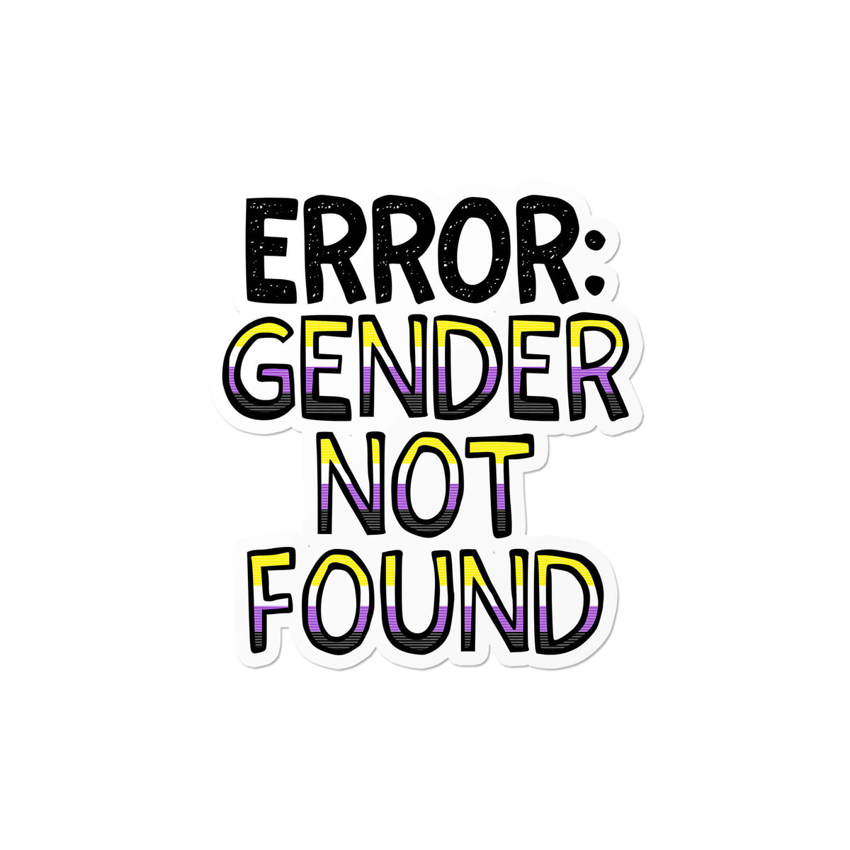 Error Gender Not Found Sticker