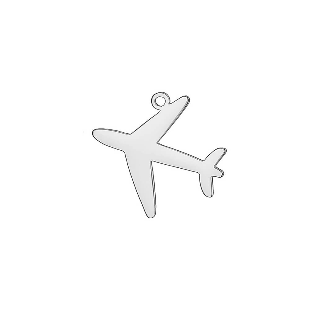 Airplane Stainless Steel Carabiner Charm