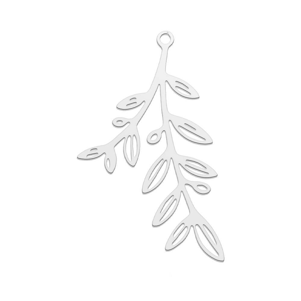 Dangling Leaves Stainless Steel Carabiner Charm