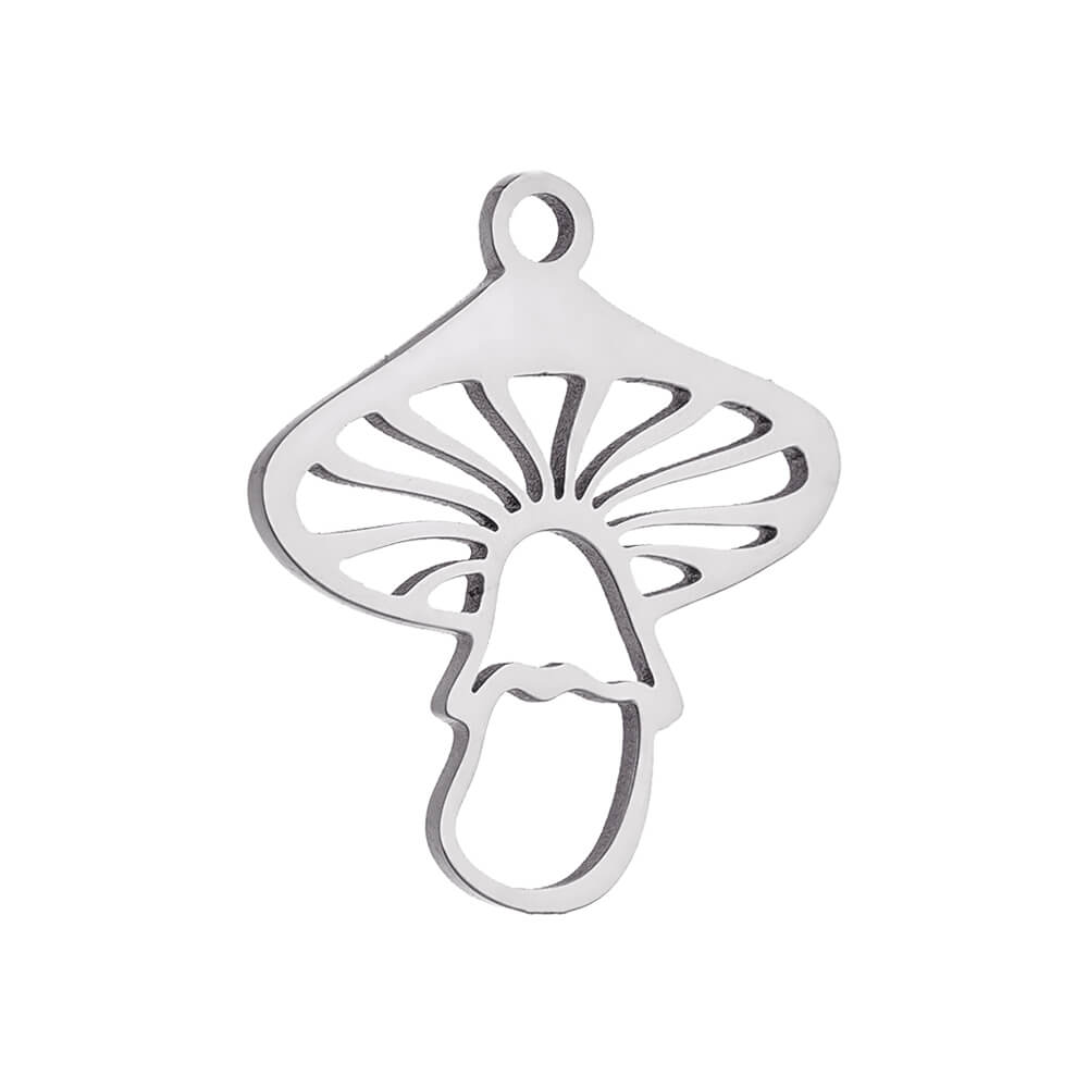 Mushroom Stainless Steel Carabiner Charm