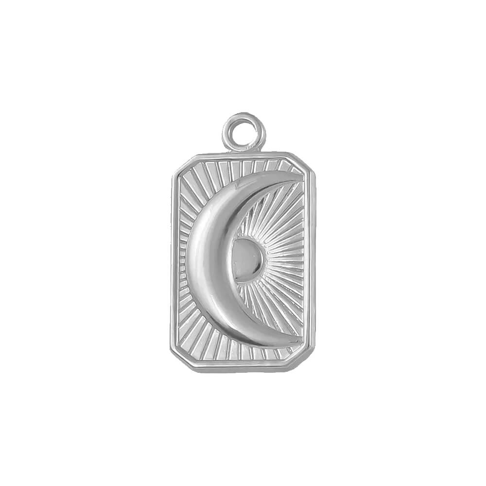 Sun and Moon Stainless Steel Carabiner Charm
