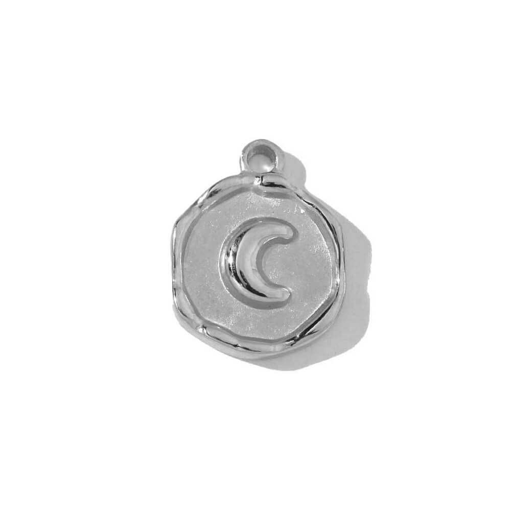 Moon Wax Seal Stainless Steel Carabiner Charm