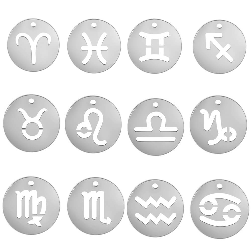 Zodiac Stainless Steel Carabiner Charm