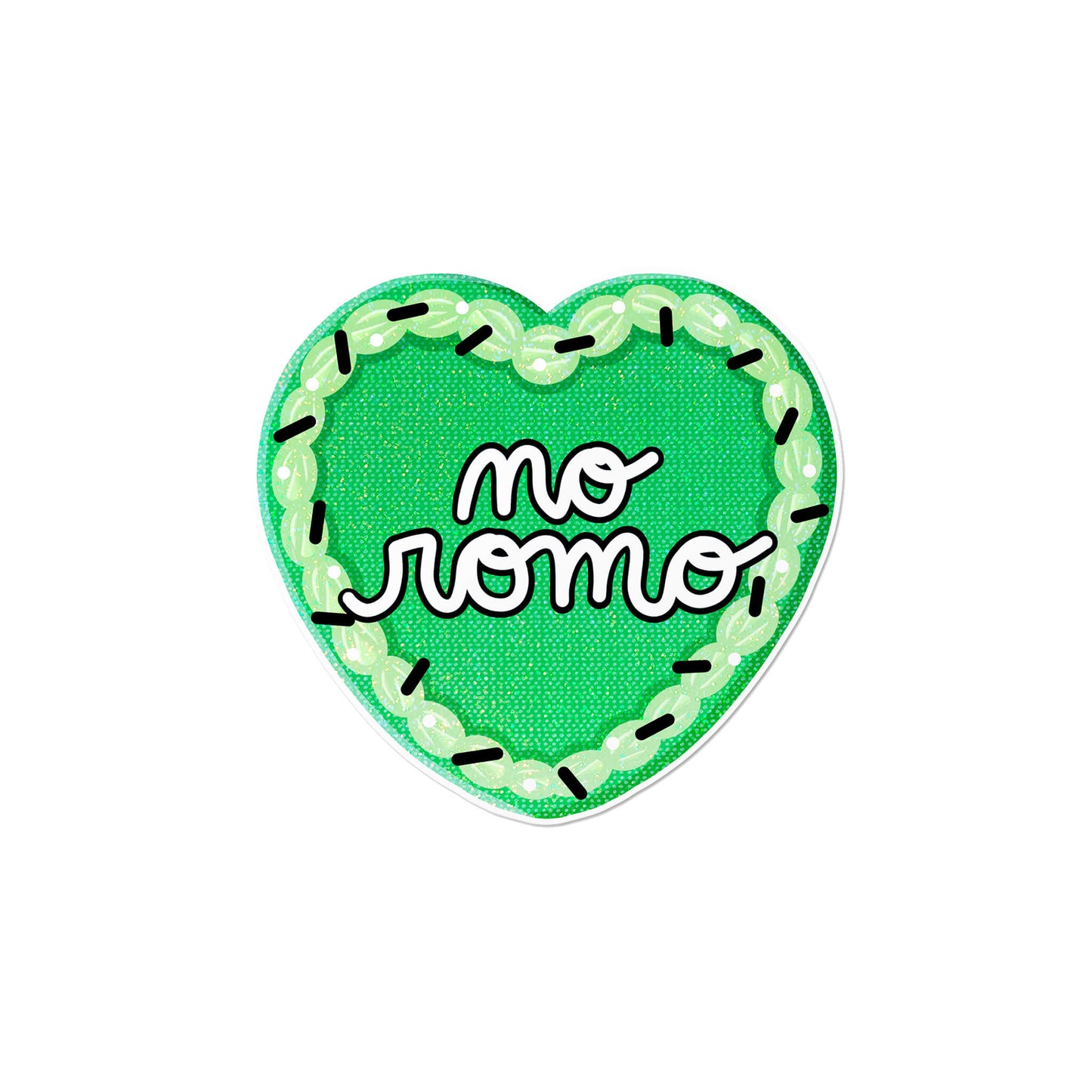 Holographic Aromantic Heart Cake Sticker
