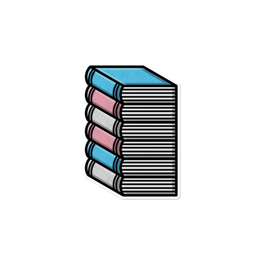 Transgender Pile of Books Sticker
