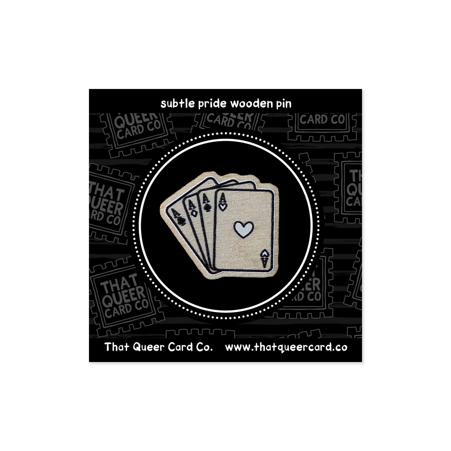 Ace Playing Cards Wooden Pin
