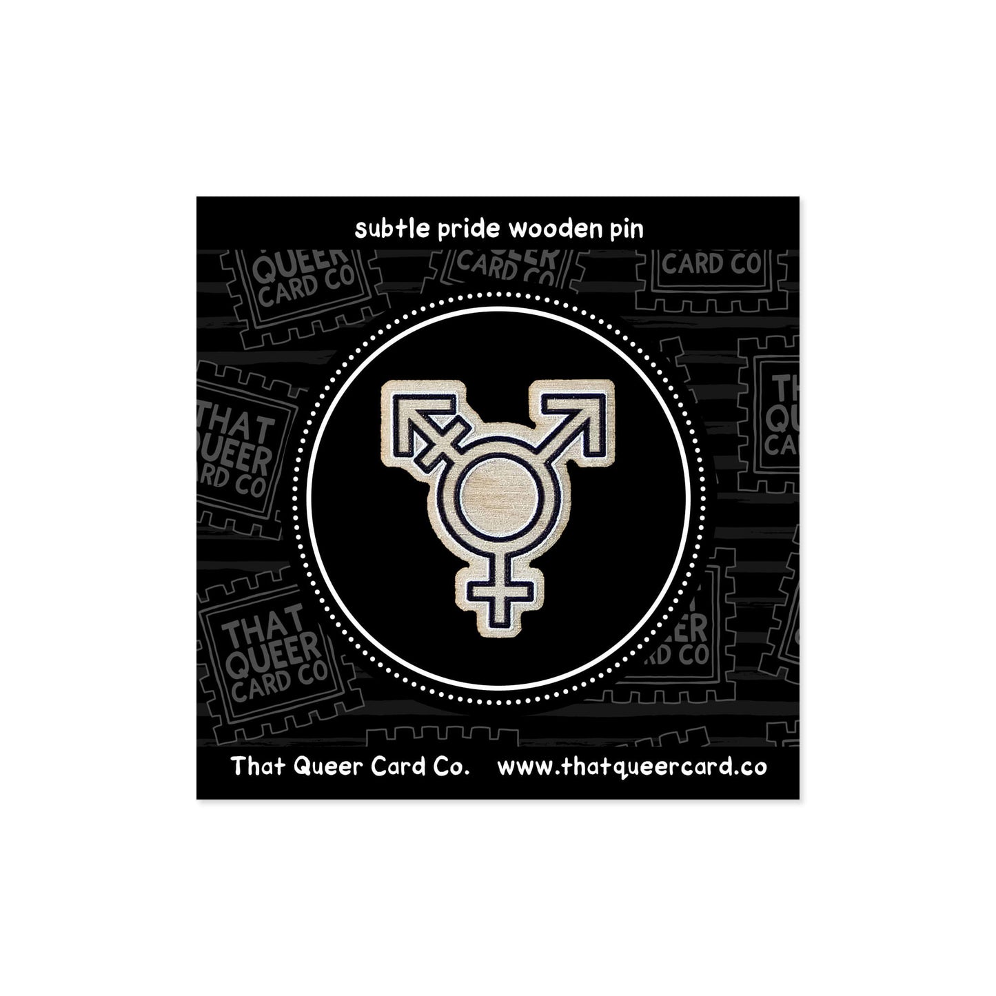 Transgender Symbol Wooden Pin