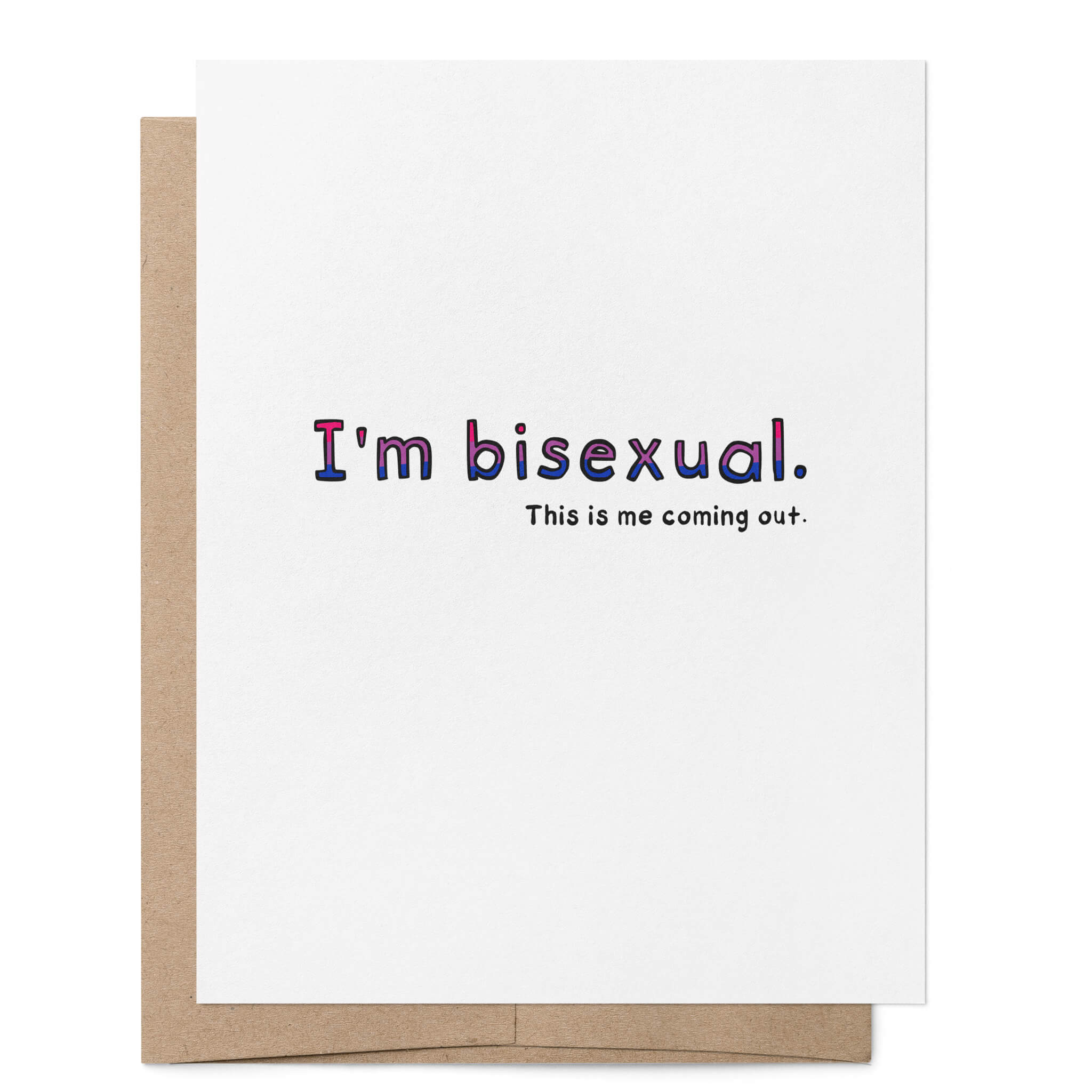 Bisexual Coming Out Lgbtq Greeting Card That Queer Card Co