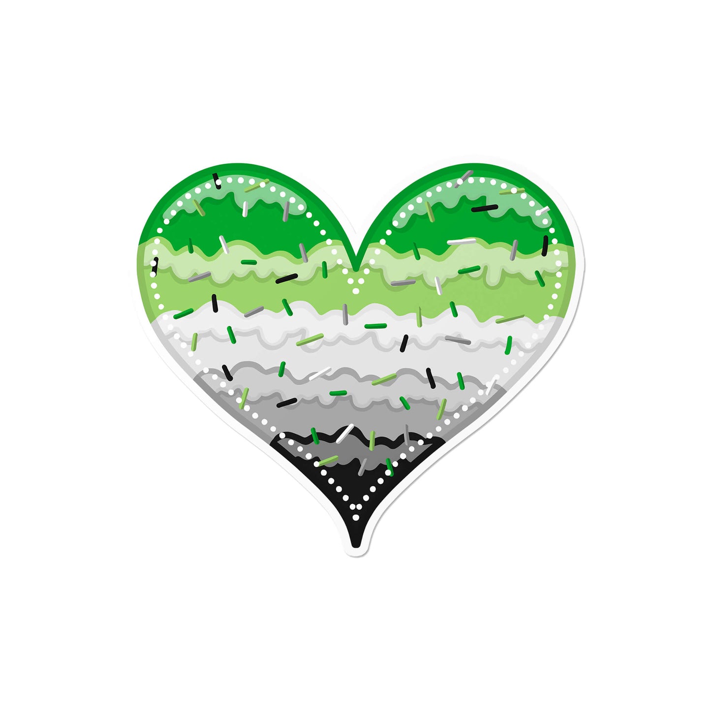 Aromantic Heart Sticker