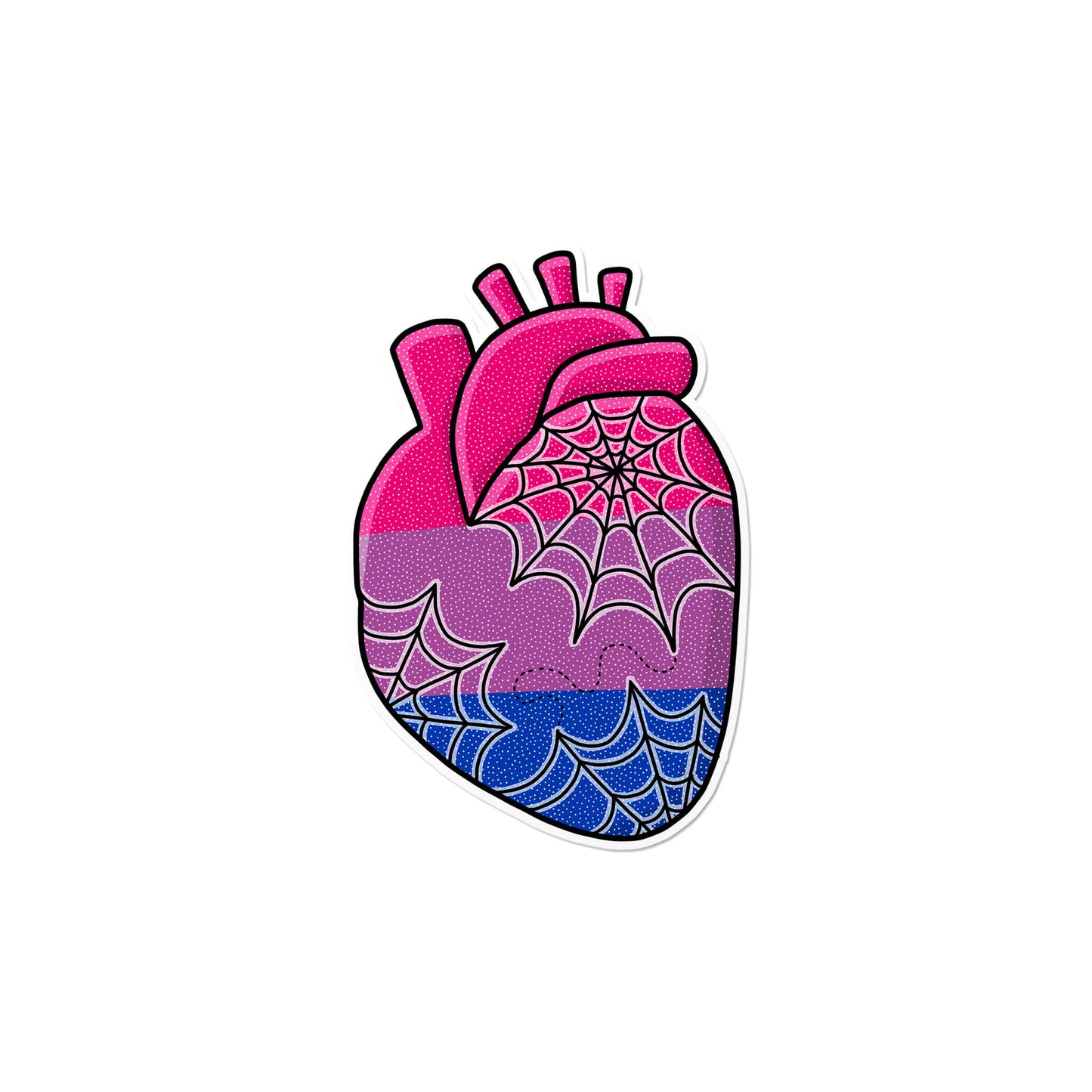 Bisexual Anatomical Heart Sticker