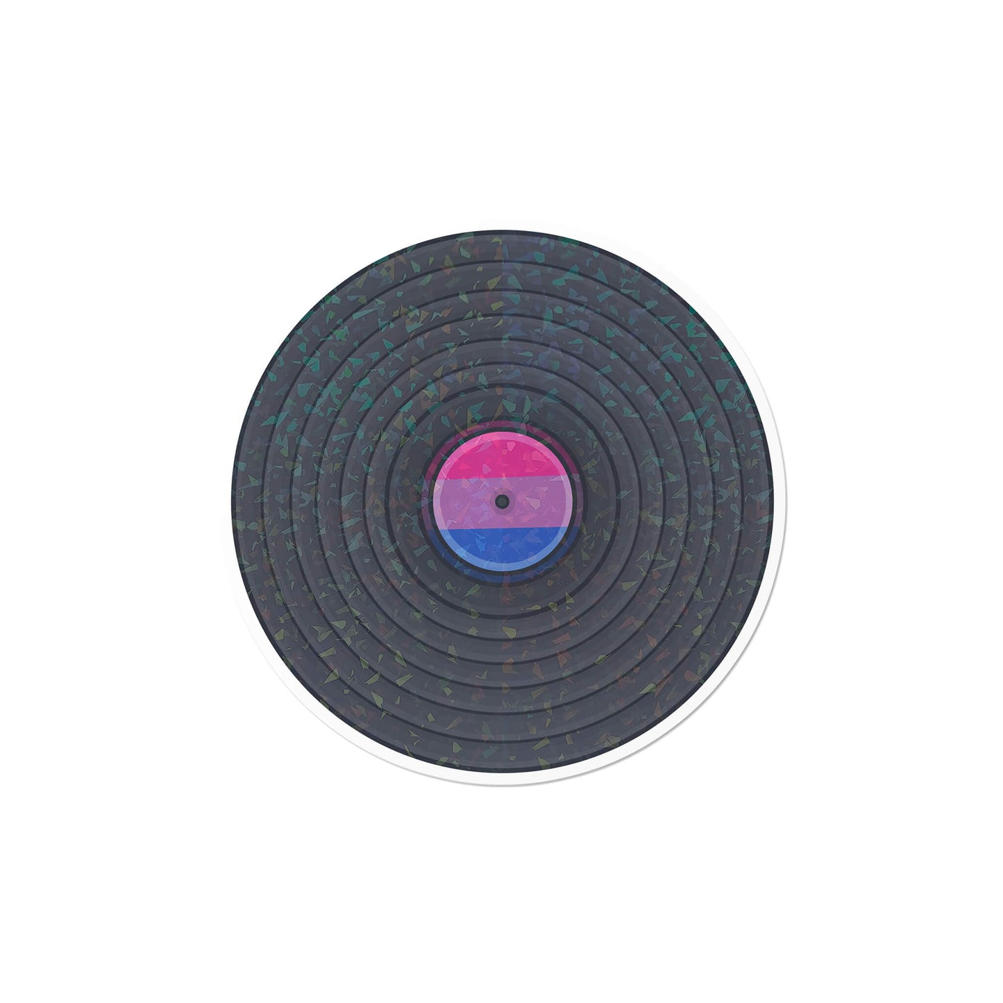 Holographic Bisexual Record Sticker