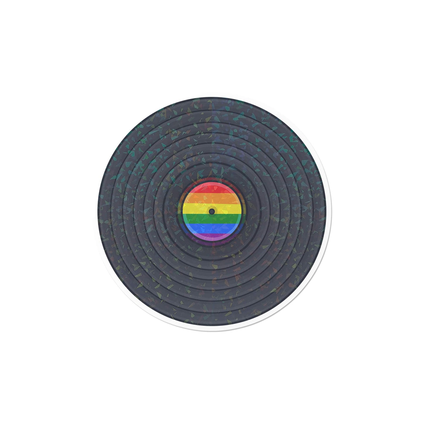 Holographic Gay Record Sticker