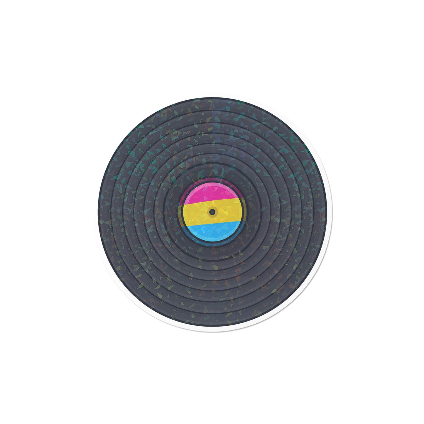 Holographic Pansexual Record Sticker
