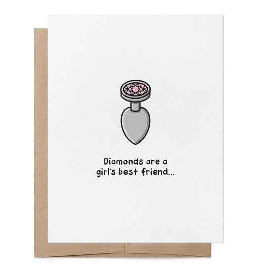 Diamonds are a Girl's Best Friend Card