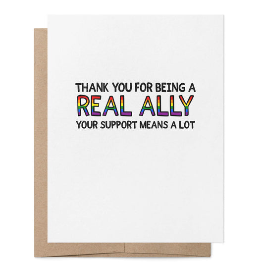 Thank You for Being a Real Ally Card