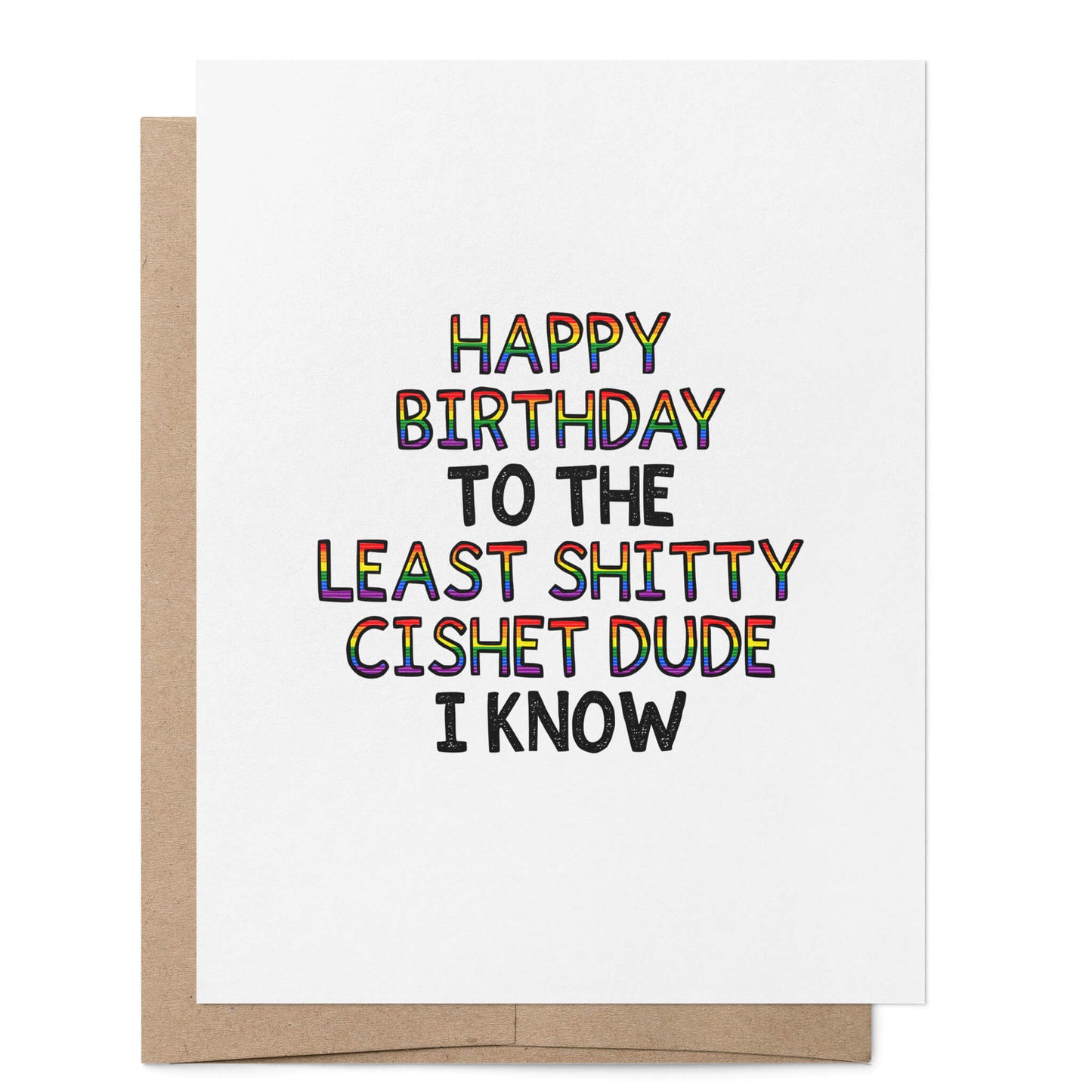 Happy Birthday Least Shitty Cishet Dude Card