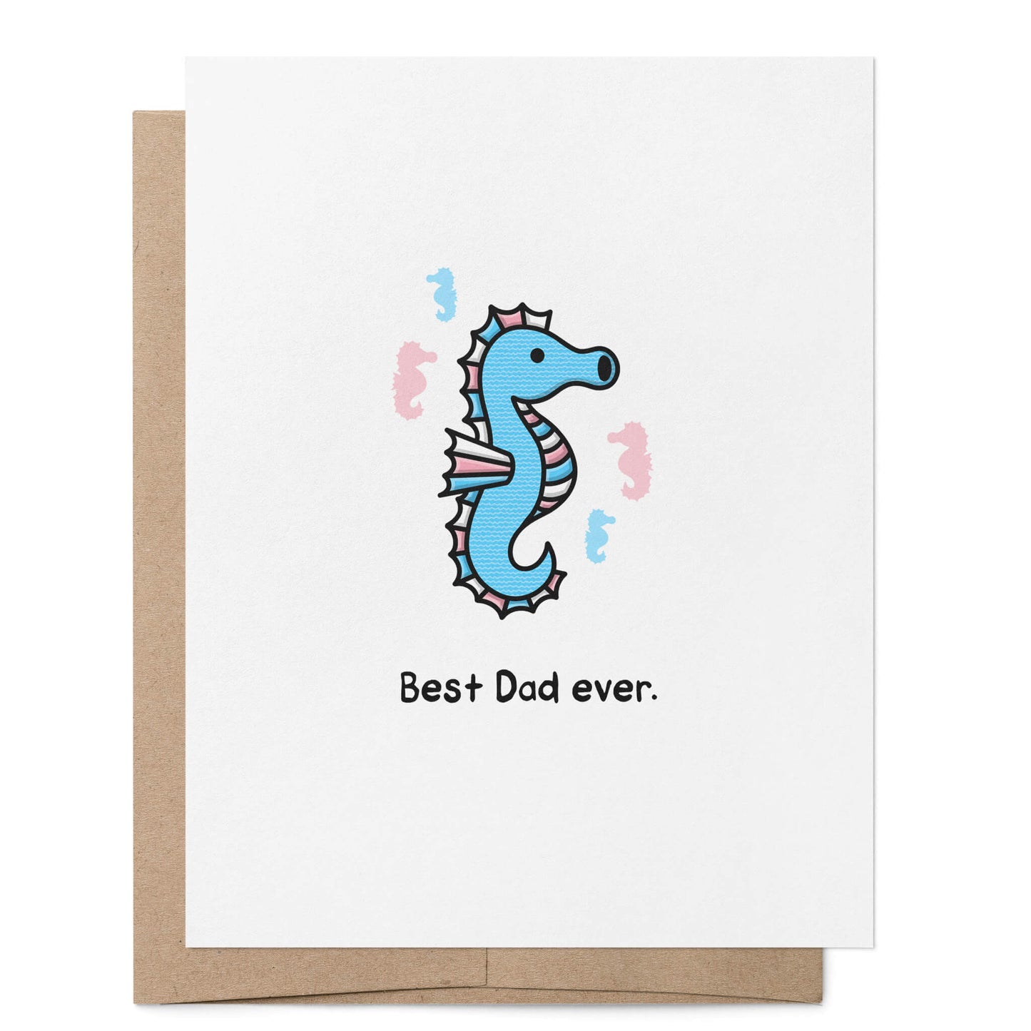 Transgender Seahorse Dad Card