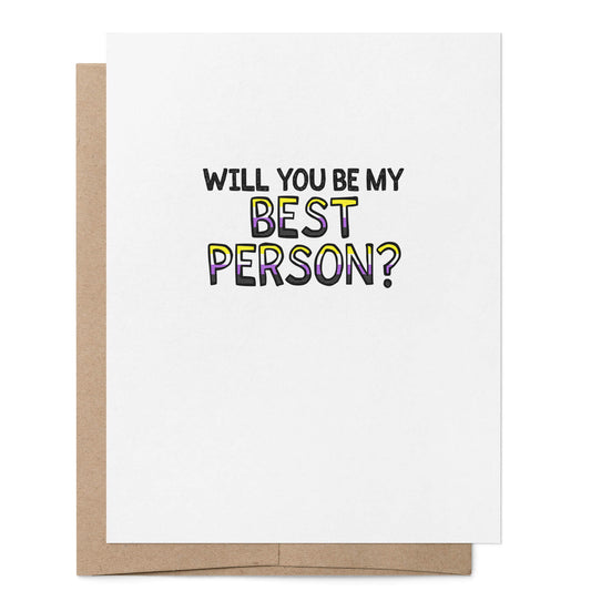 Will You Be My Best Person Card