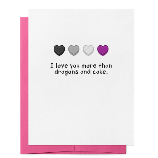I Love You More than Dragons and Cake Card
