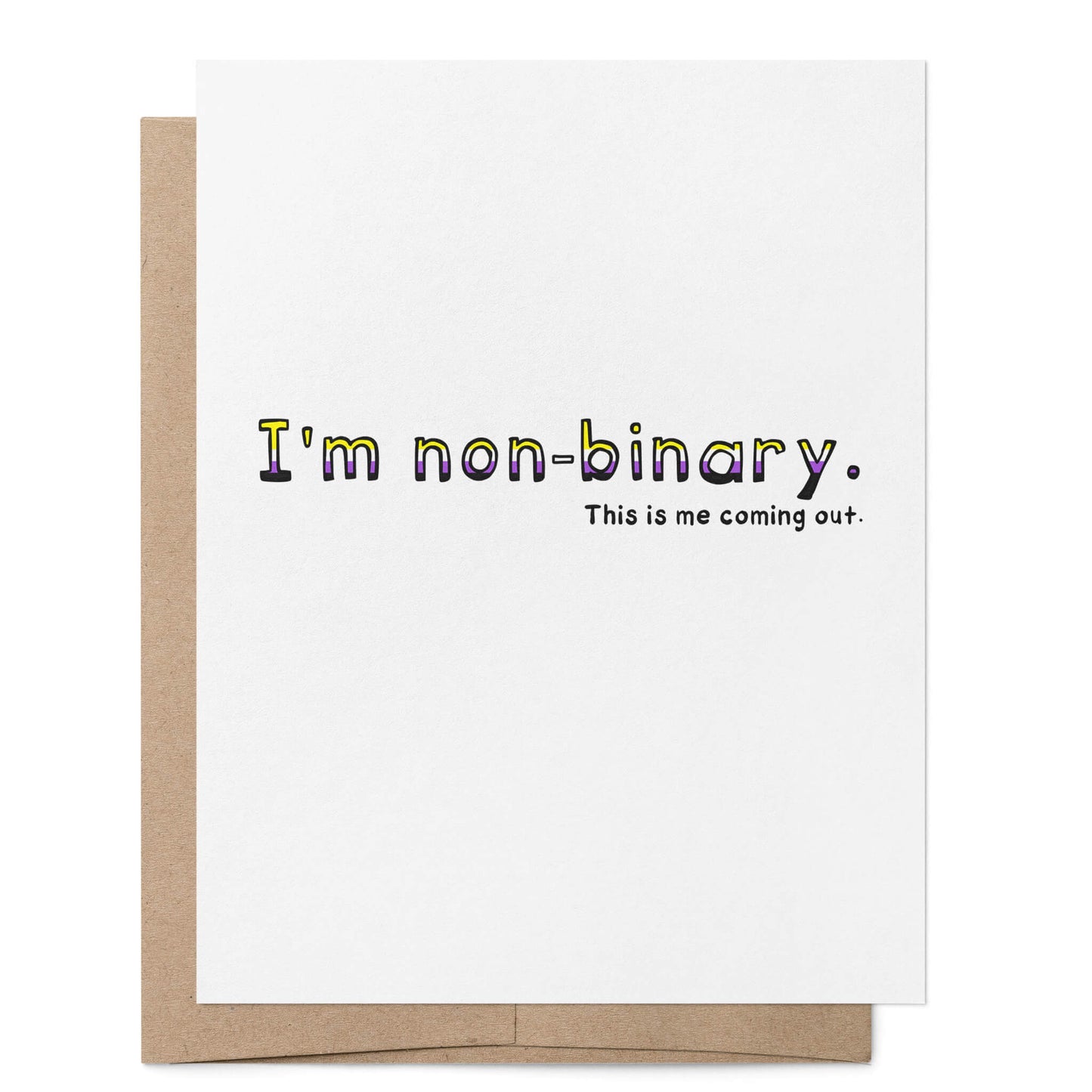 Nonbinary Coming Out Card