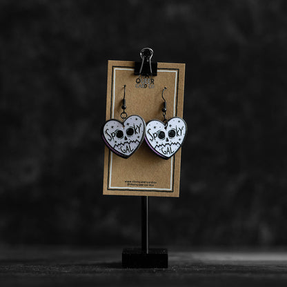 Spooky Gal Heart Earrings