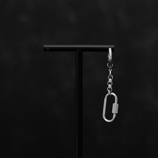 Stainless Steel Carabiner Hoop Earring