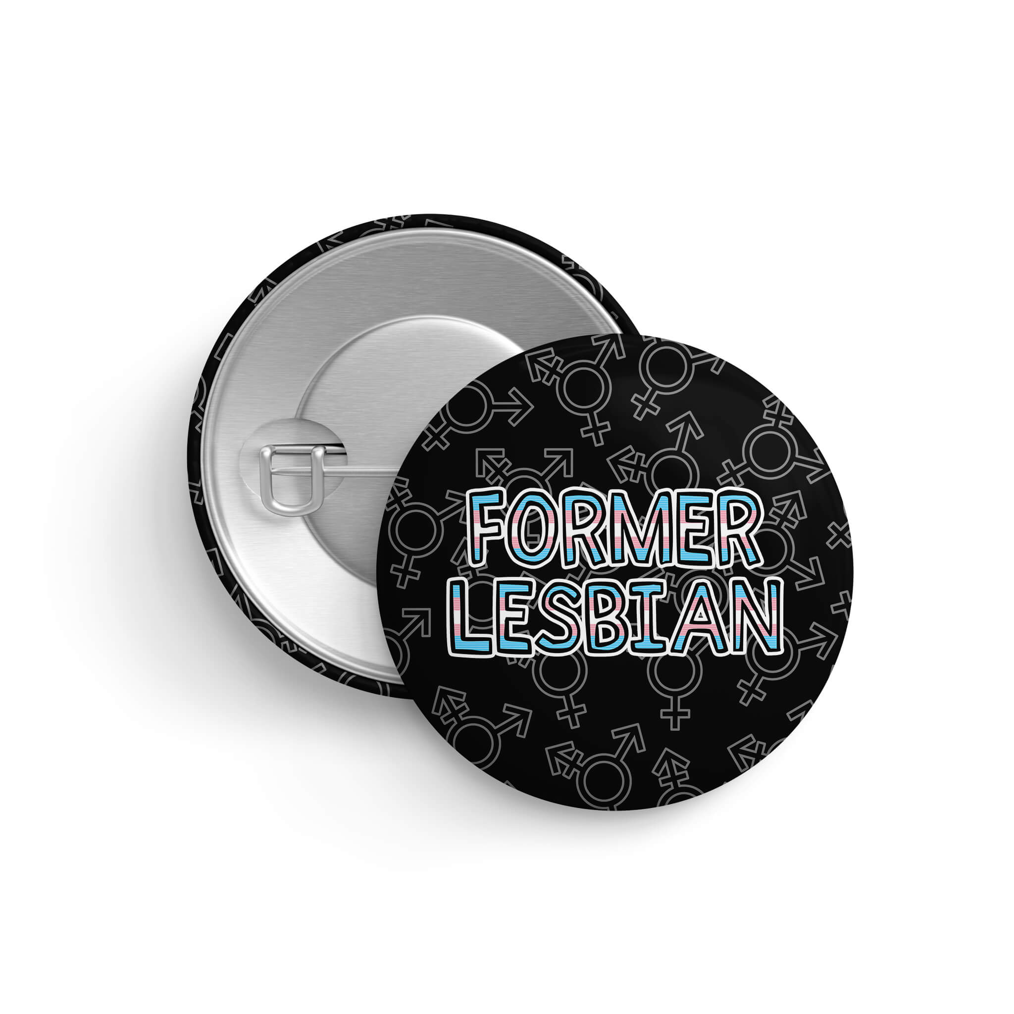 Transgender Former Lesbian Pin | LGBTQ+ Button Badge – That Queer Card Co
