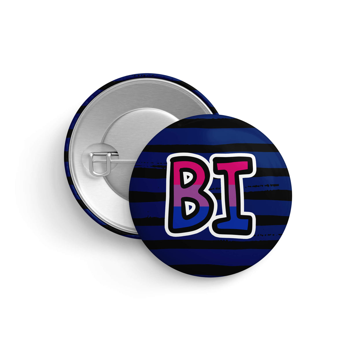 Funky Button Bi Bisexual Bi Pin Button | That Queer Card Co