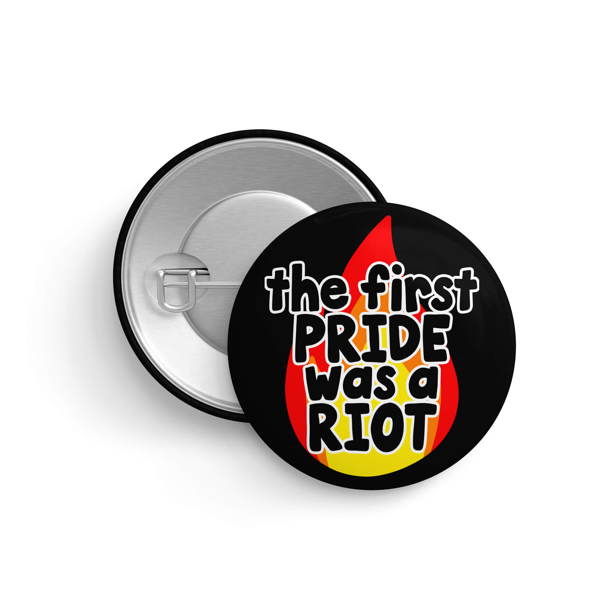 The First Pride was a Riot Pin Button | That Queer Card Co