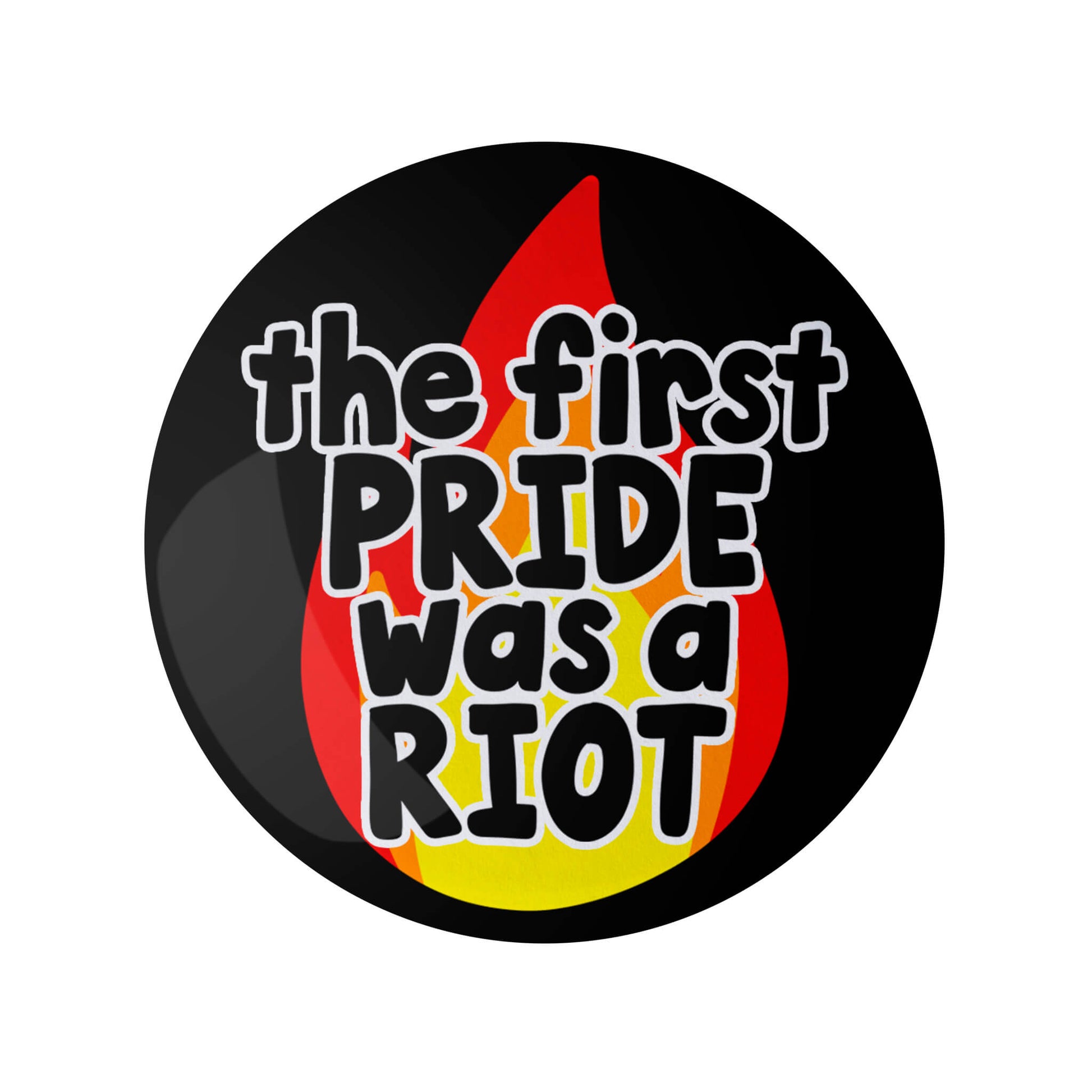 The First Pride was a Riot Pin Button | That Queer Card Co
