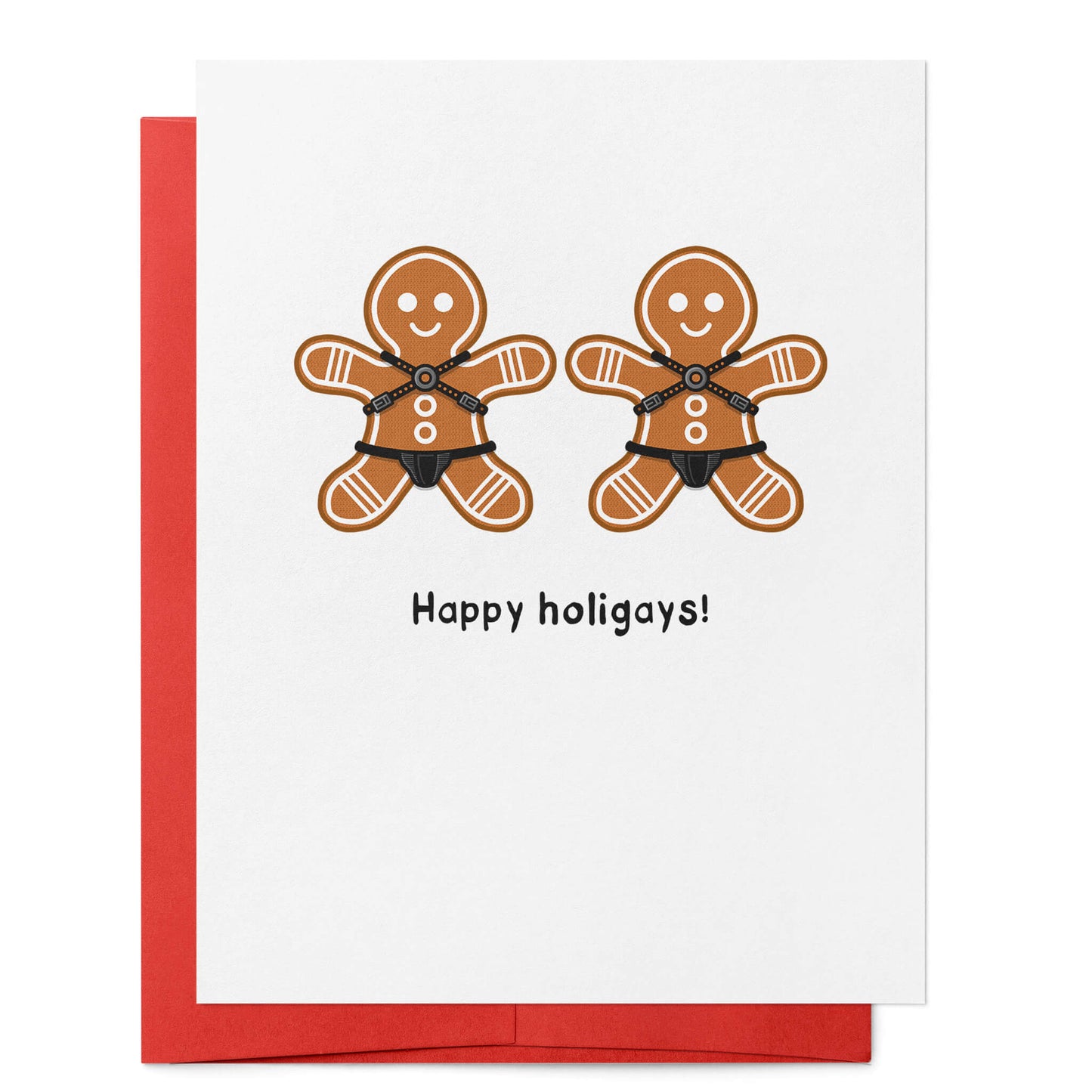 Happy Holigays Gingerbread Men Card