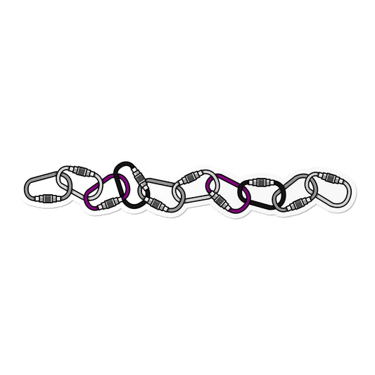 Asexual Carabiners Sticker