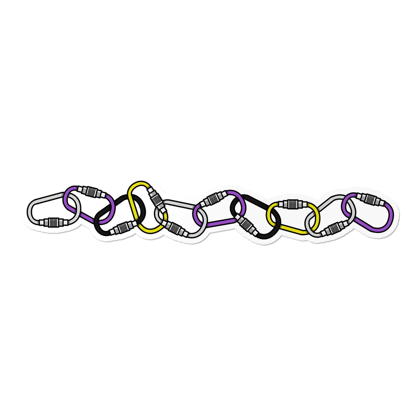 Nonbinary Carabiners Sticker