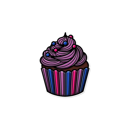 Bisexual Cupcake Sticker