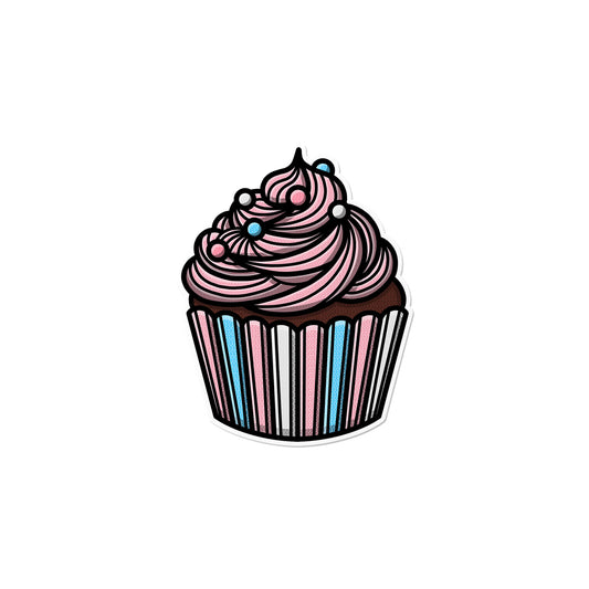 Transgender Cupcake Sticker