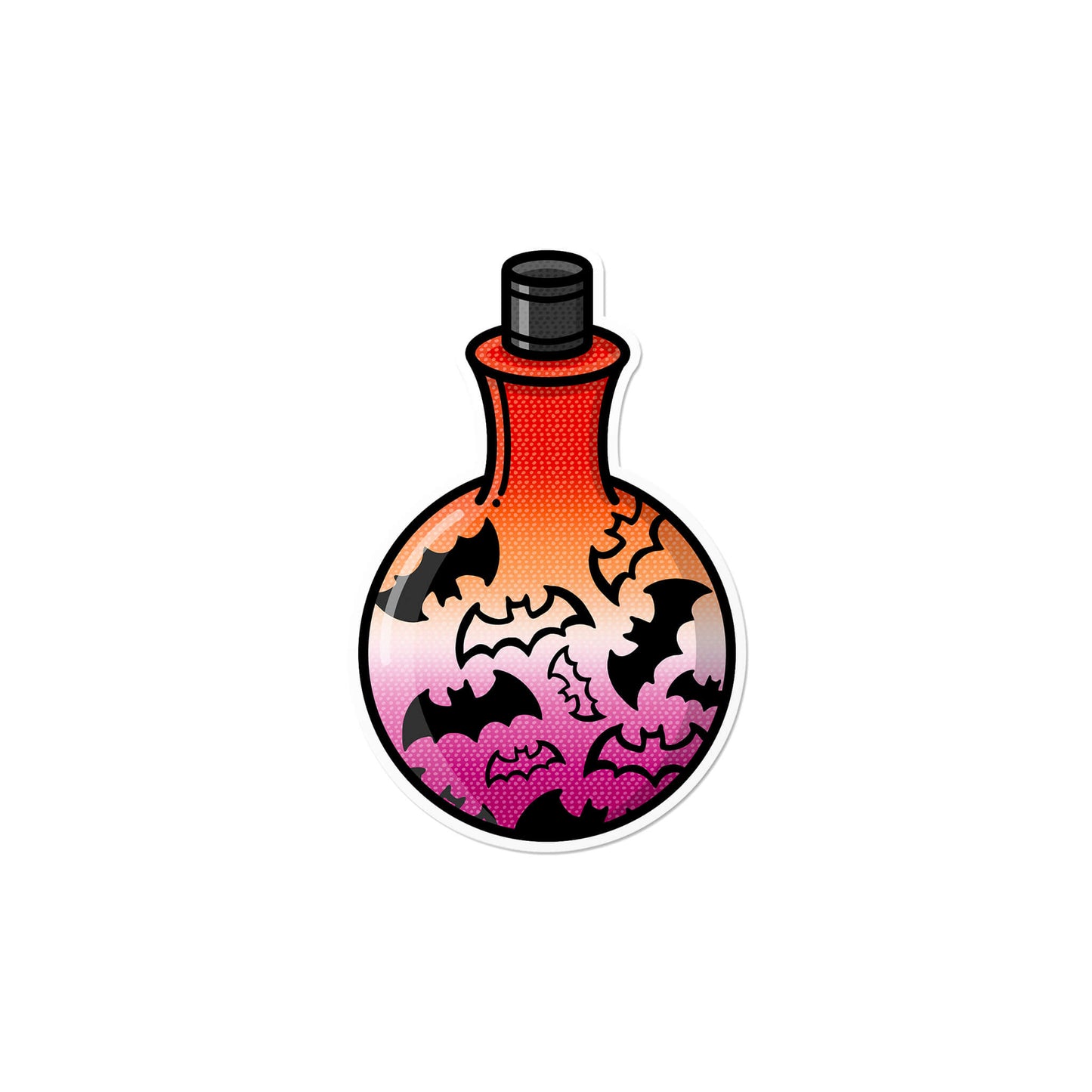 Lesbian Bat Potion Sticker