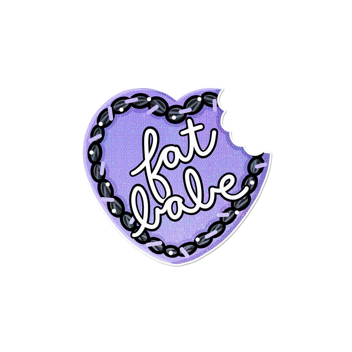 Fat Babe Heart Cake Sticker