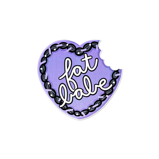 Fat Babe Heart Cake Sticker