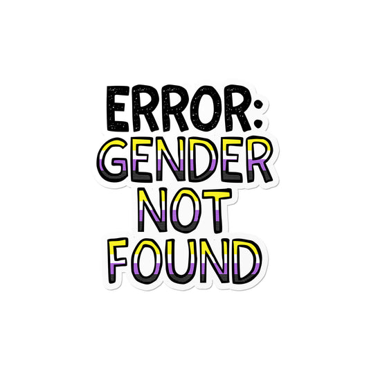 Error Gender Not Found Sticker