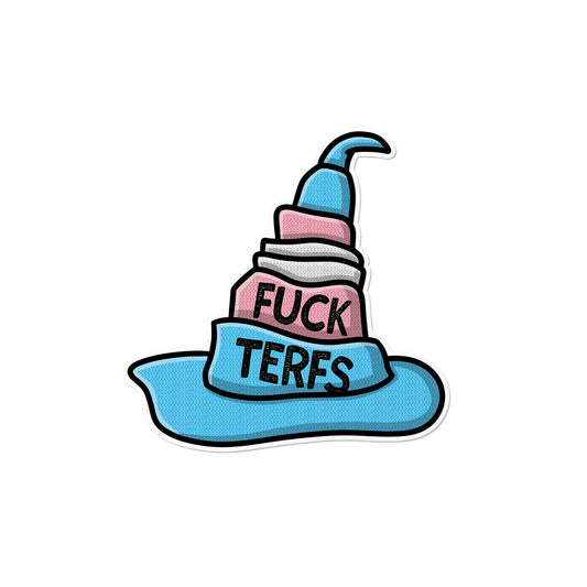 Fuck TERFS Wizard Hat Sticker