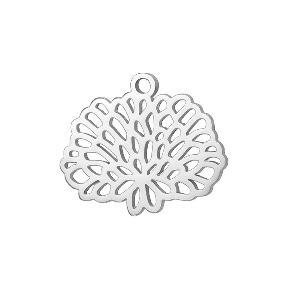 Birth Flower Stainless Steel Carabiner Charm