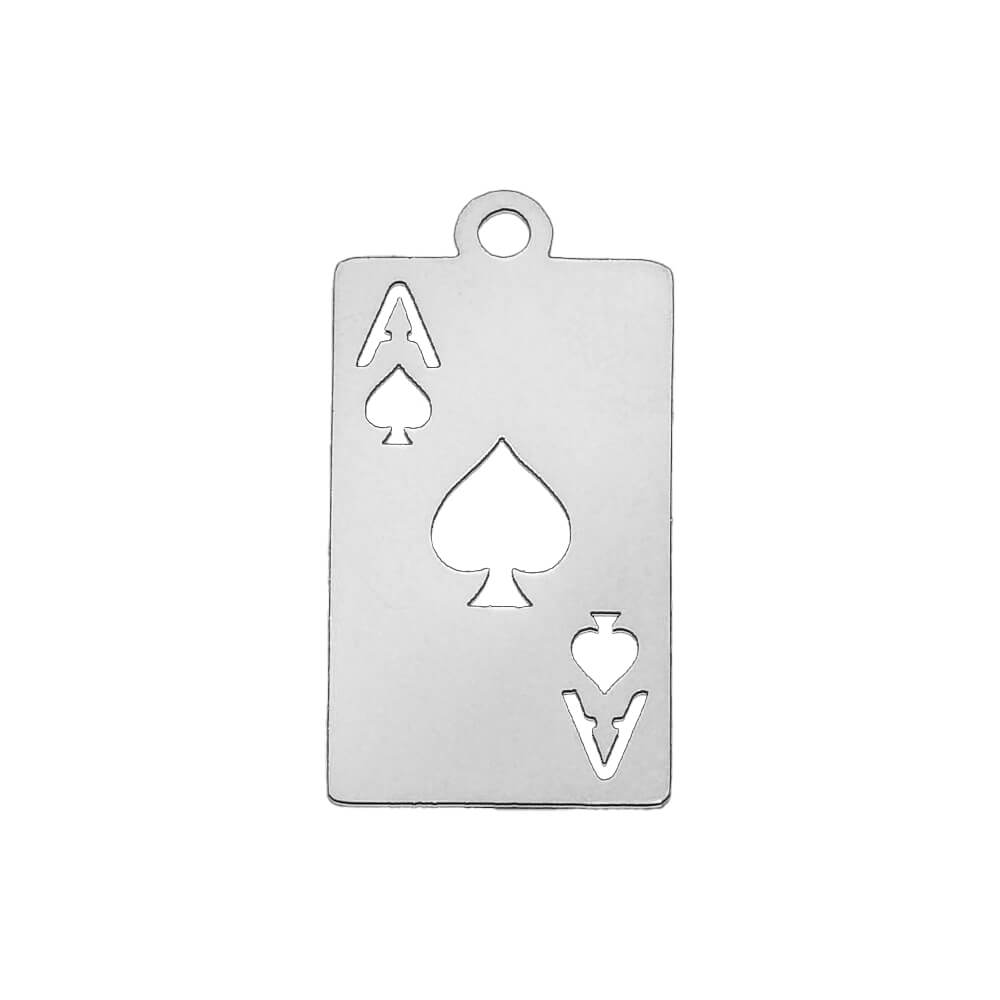 Ace Playing Card Stainless Steel Carabiner Charm