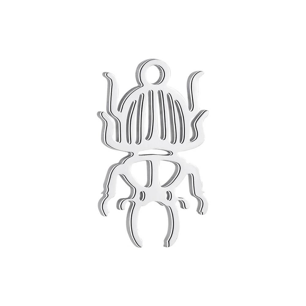 Beetle Stainless Steel Carabiner Charm