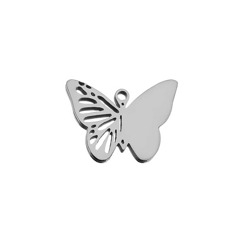 Half Butterfly Stainless Steel Carabiner Charm